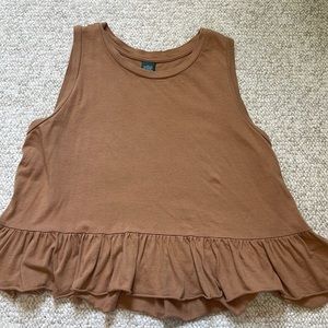 Wild Fable Cropped Ruffle Tank